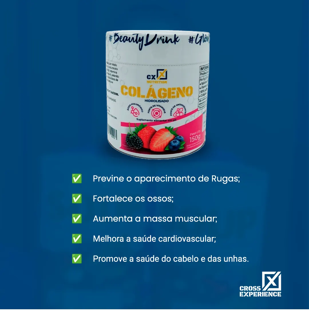 Colágeno Hidrolisado CX Nutrition sabor Frutas Vermelhas